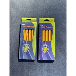 TWO‎ PACKS -PENWAY No. 2 Lead Pencils with Eraser Wood Barrel 596103 Pack of 10